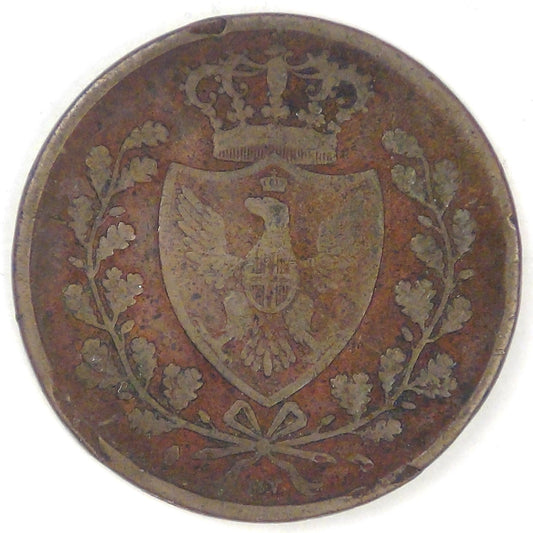 ITALY - Kingdom of Piedmont-Sardinia, Charles Felix, 1826 P, Centesimo, Fine