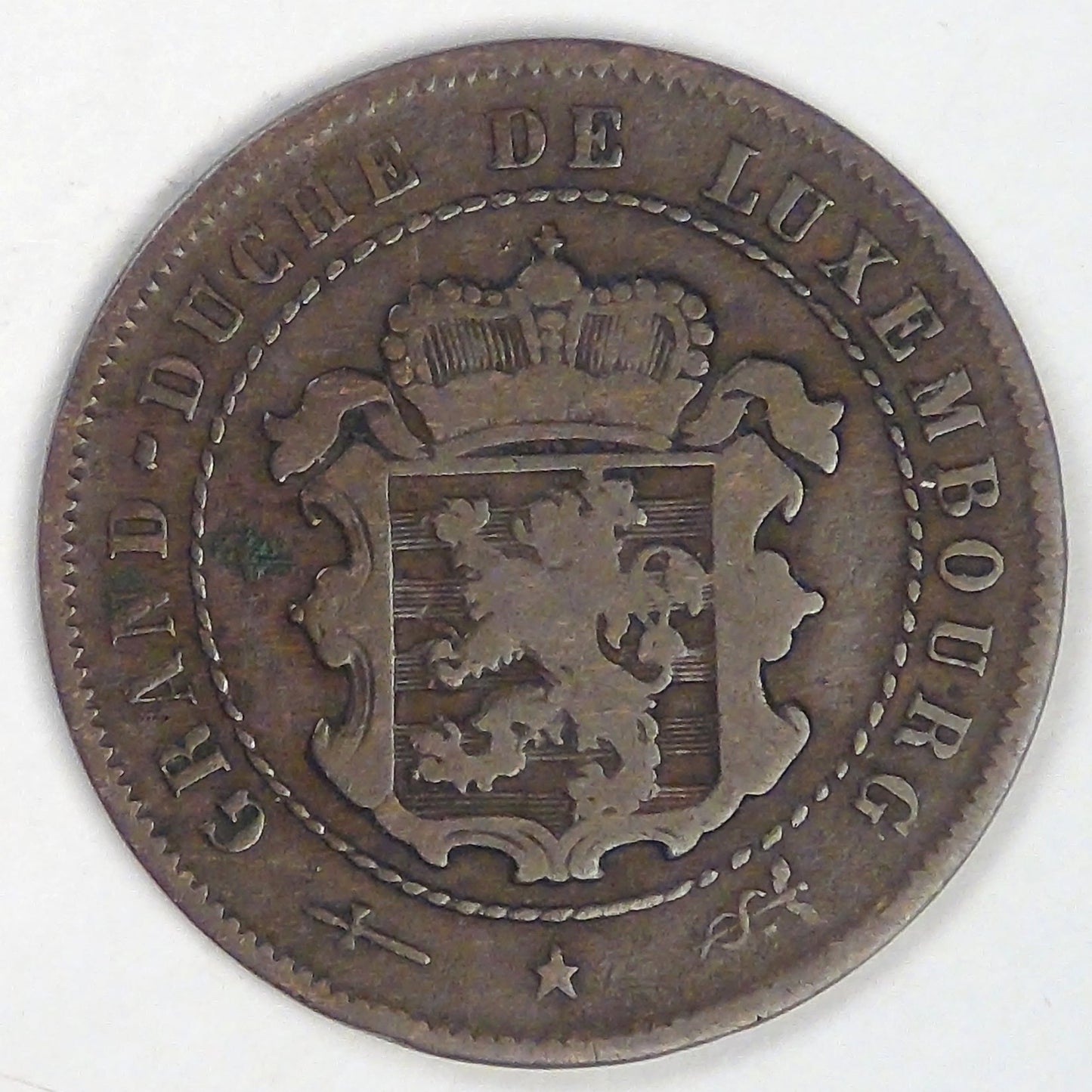 LUXEMBOURG - Grand Duchy, William III, 1854, 2½ Centimes, Fine