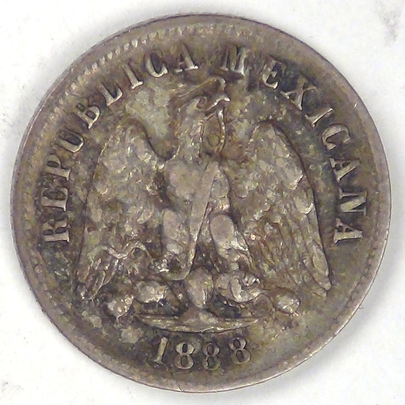 MEXICO - Second Republic, 1888 Mo M, 10 Centavos, Choice Very Fine