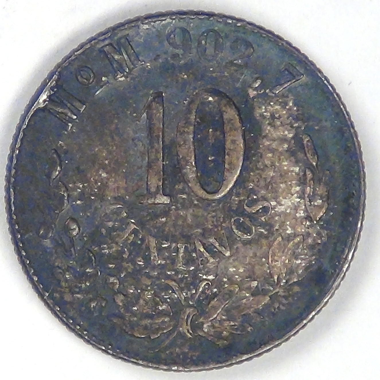 MEXICO - Second Republic, 1900 Mo M 10 Centavos, Almost Uncirculated