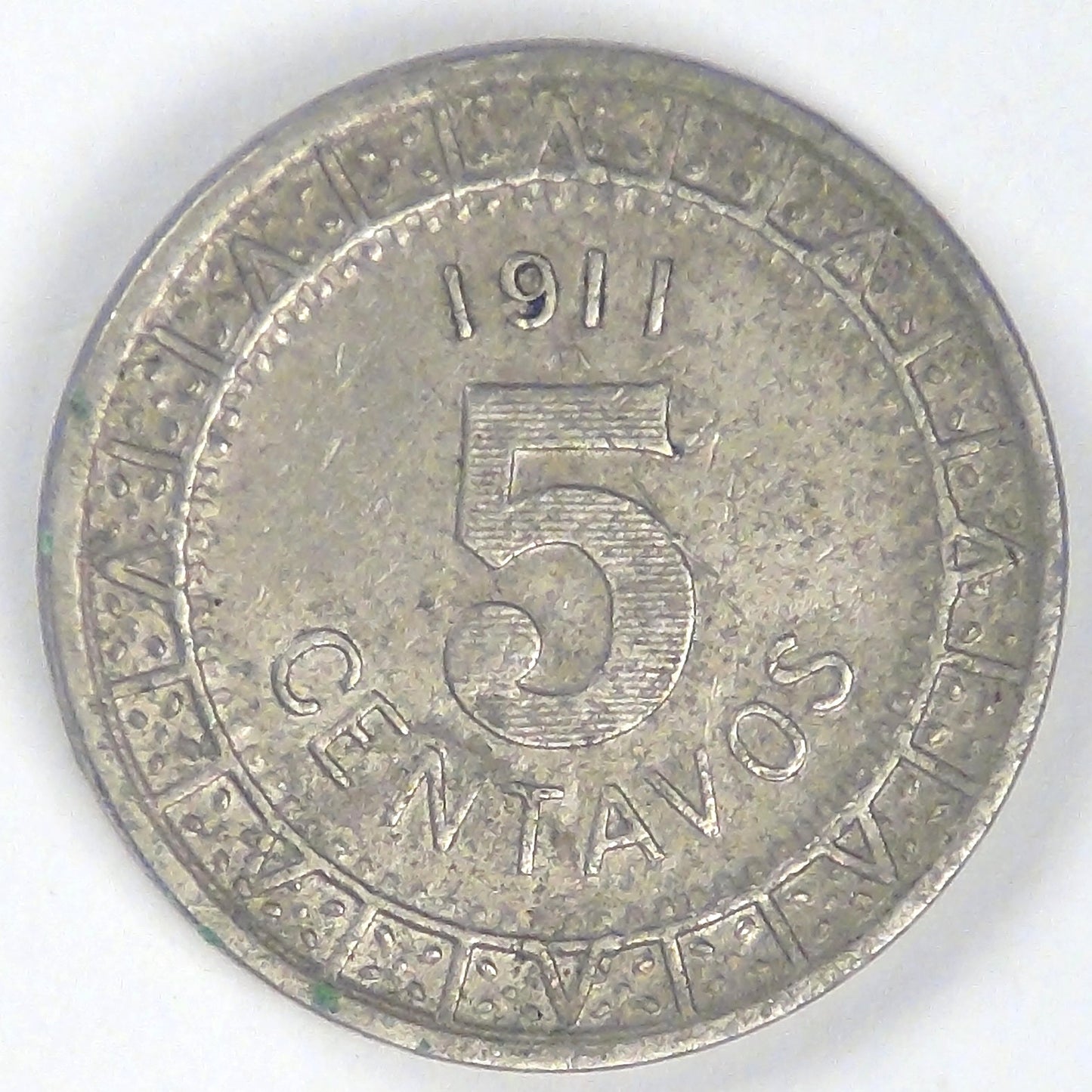 MEXICO - United Mexican States, 1911 M, 5 Centavos, Choice Extra Fine