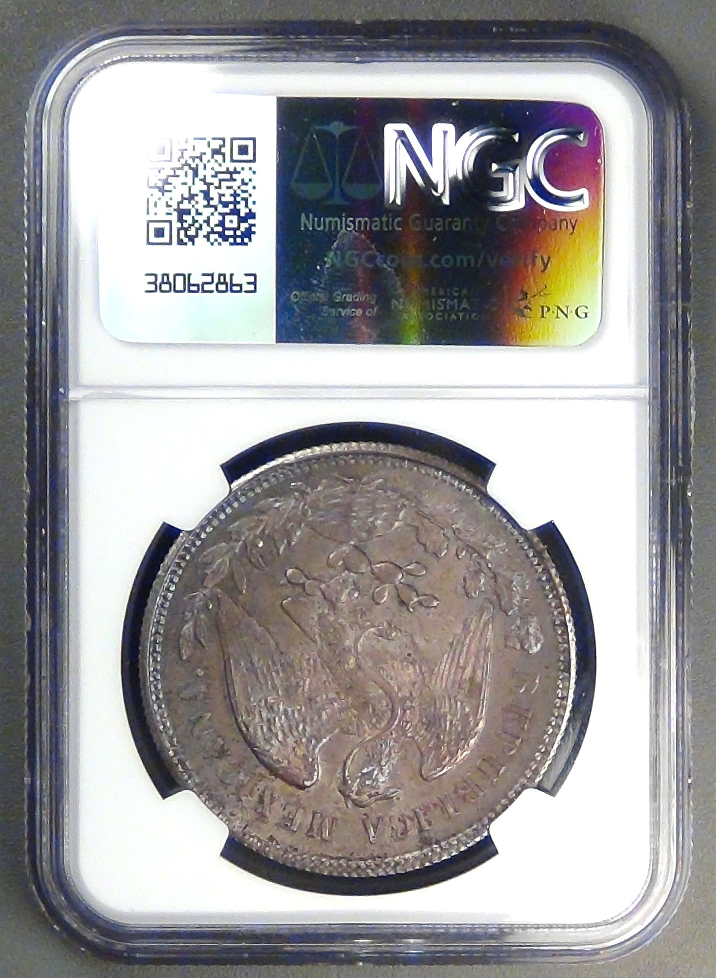MEXICO - 2nd Republic, 1902 Zs FZ, Peso, MS-63 NGC color