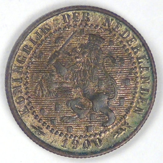 NETHERLANDS, Wilhelmina, 1900, Cent, Almost Uncirculated