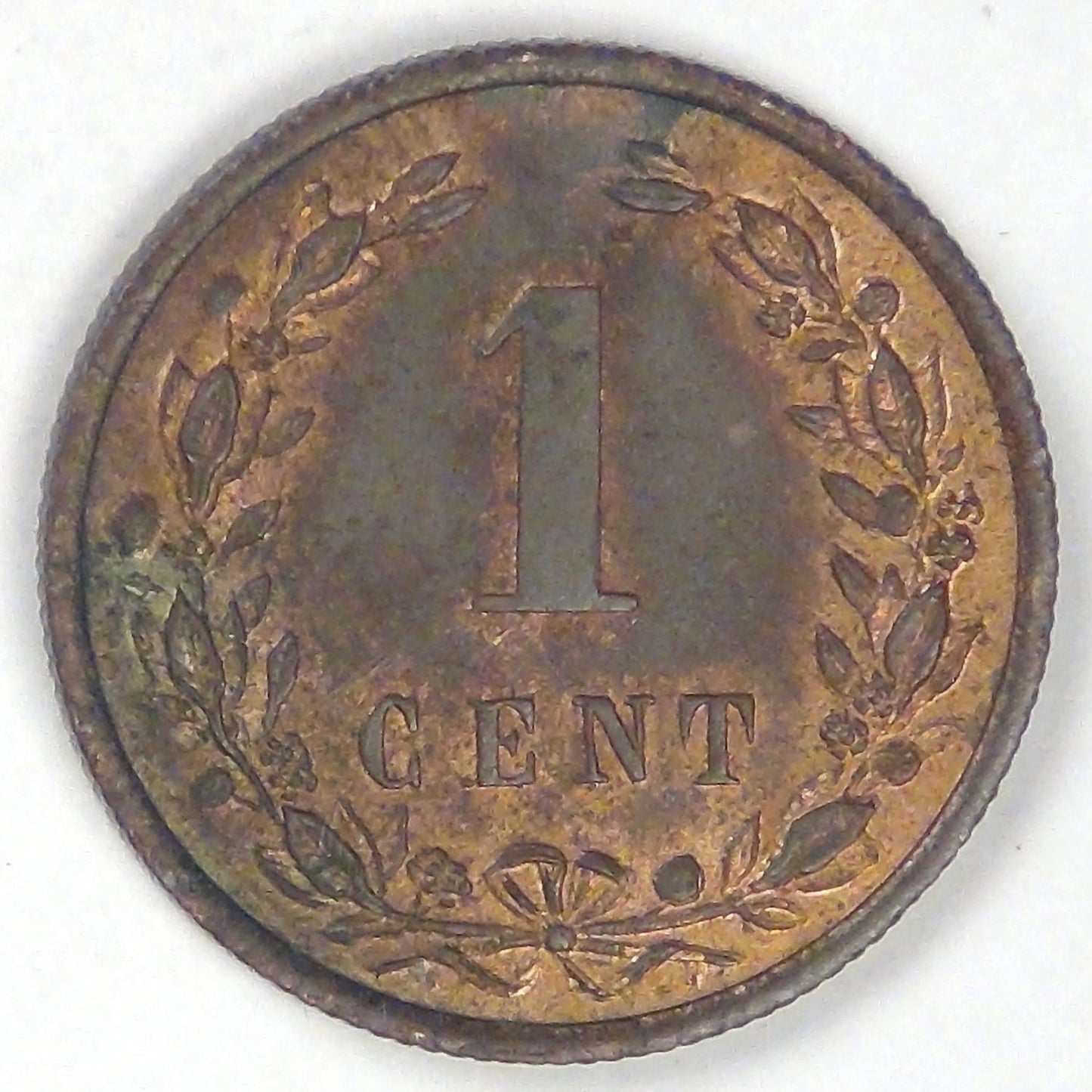 NETHERLANDS, Wilhelmina, 1900, Cent, Almost Uncirculated