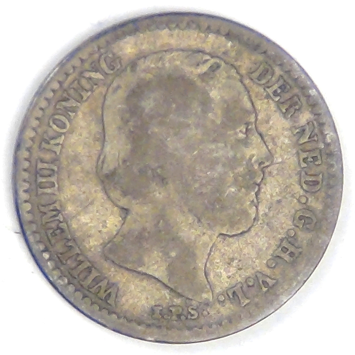 NETHERLANDS, William III, 1871, 10 Cents, Fine