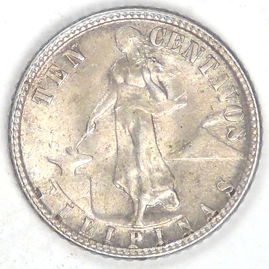 PHILIPPINES - U.S. Commonwealth, 1944 D, 10 Centavos, Choice BU