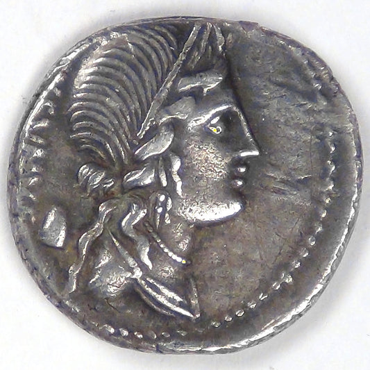 ROME REPUBLIC, C. Egnatius Cn.f.f Cn.n. Maxsumus, 75 BC, AR Denarius, Choice Very Fine