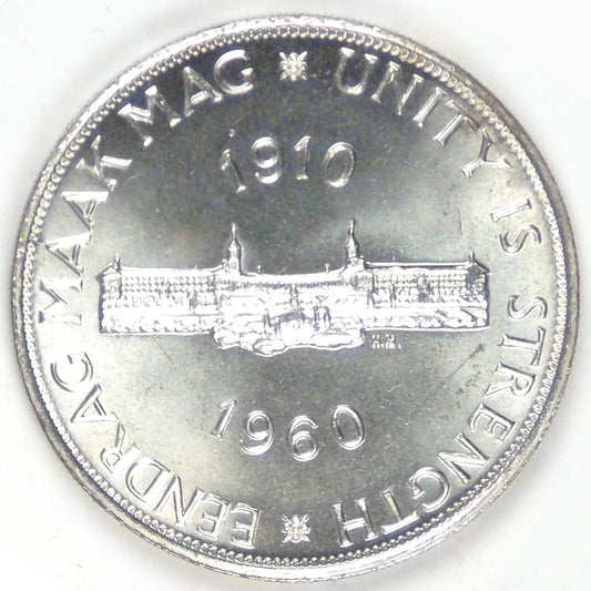 SOUTH AFRICA - Union, Elizabeth II, 1960, 5 Shillings, Gem BU Prooflike