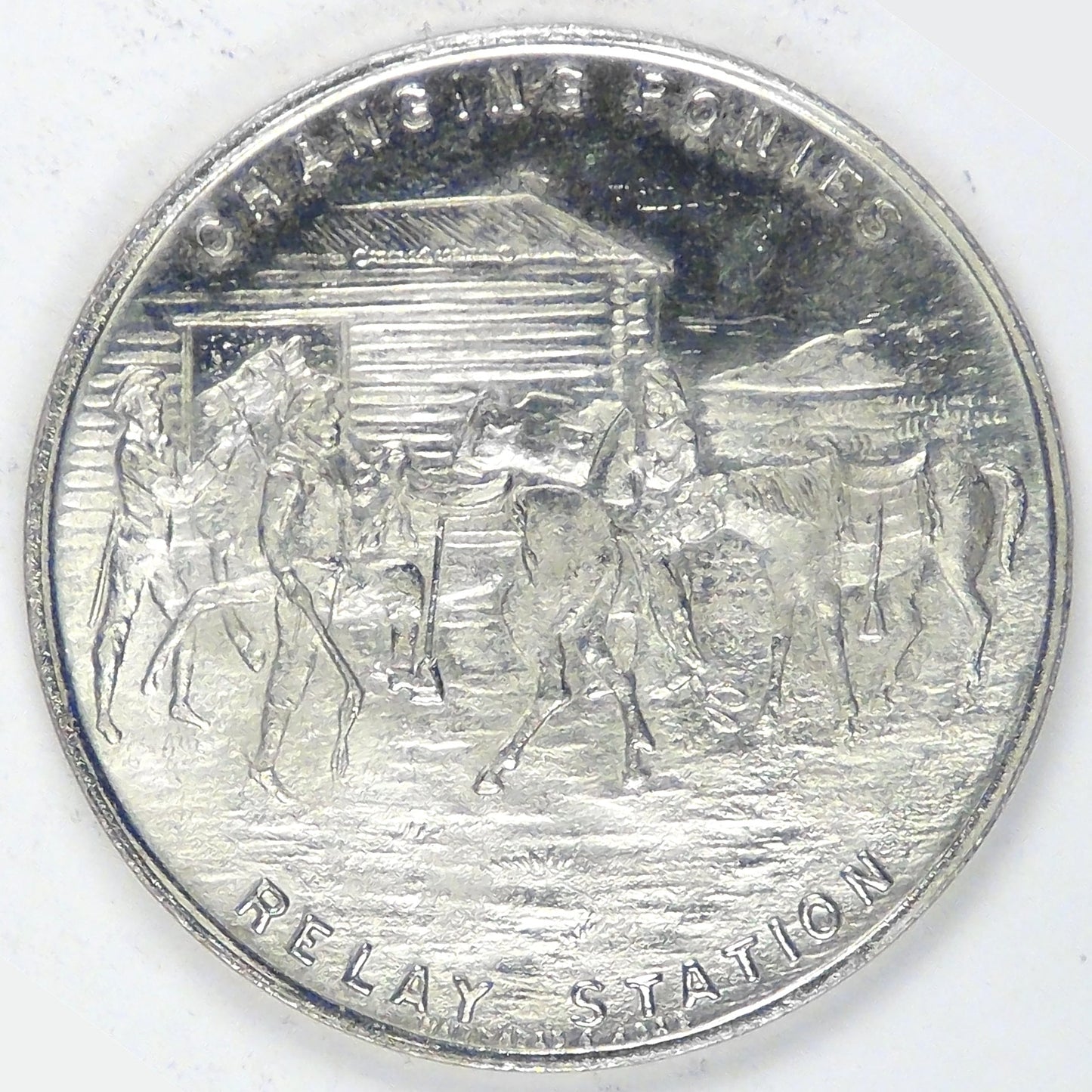 1935 Pony Express Diamond Jubilee So-Called Half Dollar Medal, Choice BU