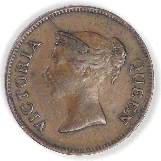 STRAITS SETTLEMENTS, East India Company, 1845, ¼ Cent, Very Fine