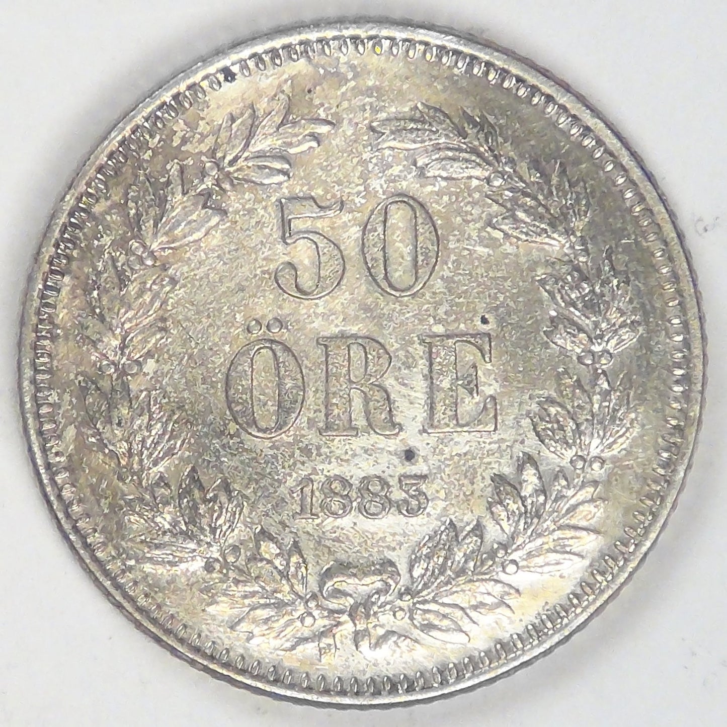 SWEDEN, Oscar II, 1883 EB, 50 Öre, AU