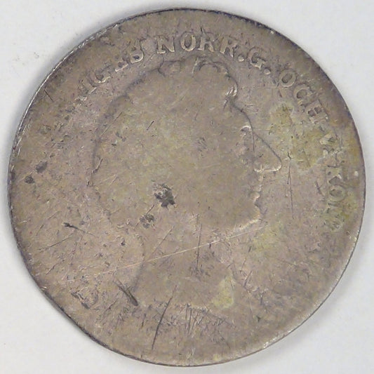 SWEDEN, Carl XIV Johan, 1830 CB, ⅛ Riksdaler Specie, Very Good details