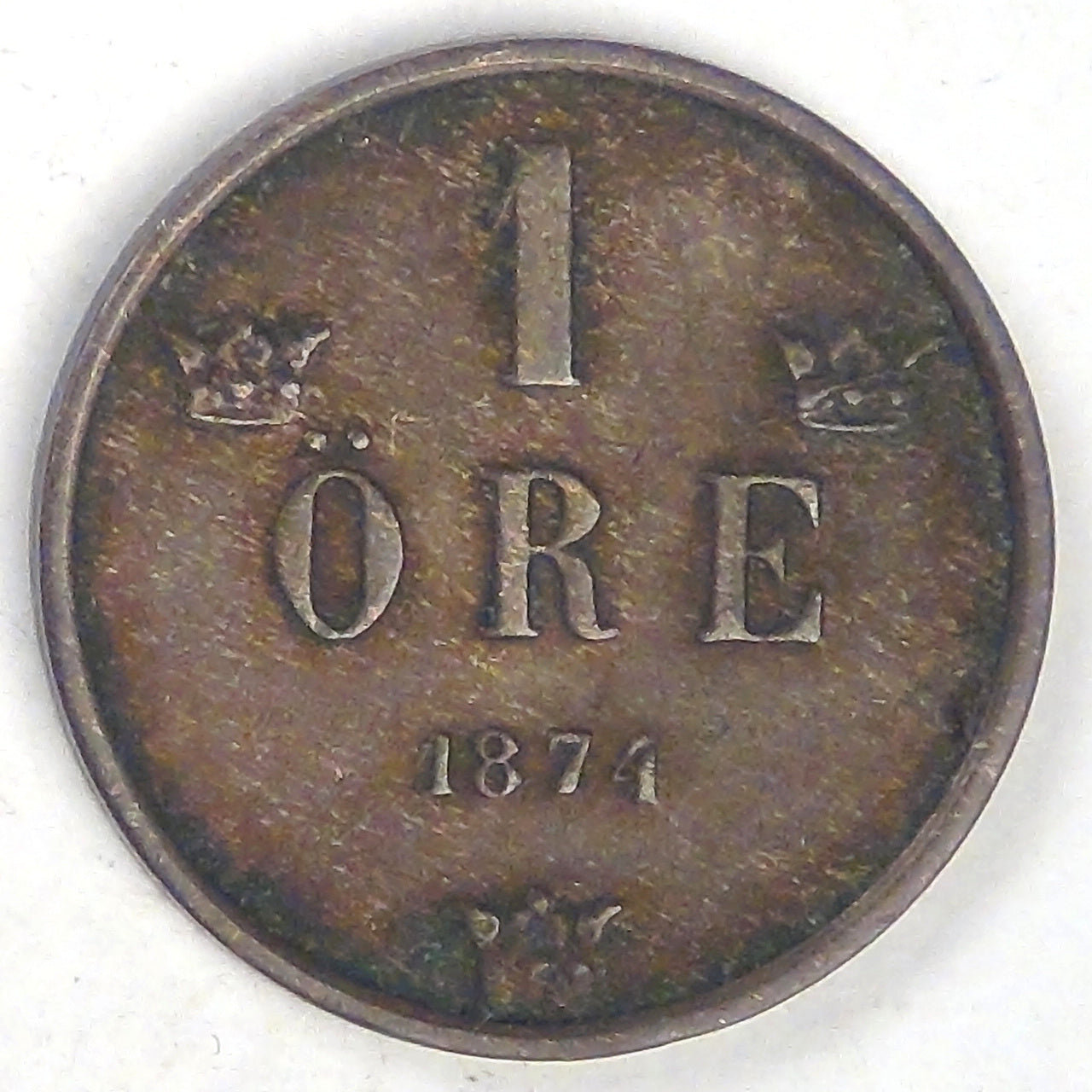 SWEDEN, Oscar II, 1874 Öre, Choice Very Fine