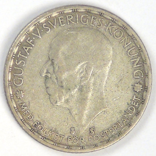 SWEDEN, Gustaf V, 1947 Krona, Very Fine