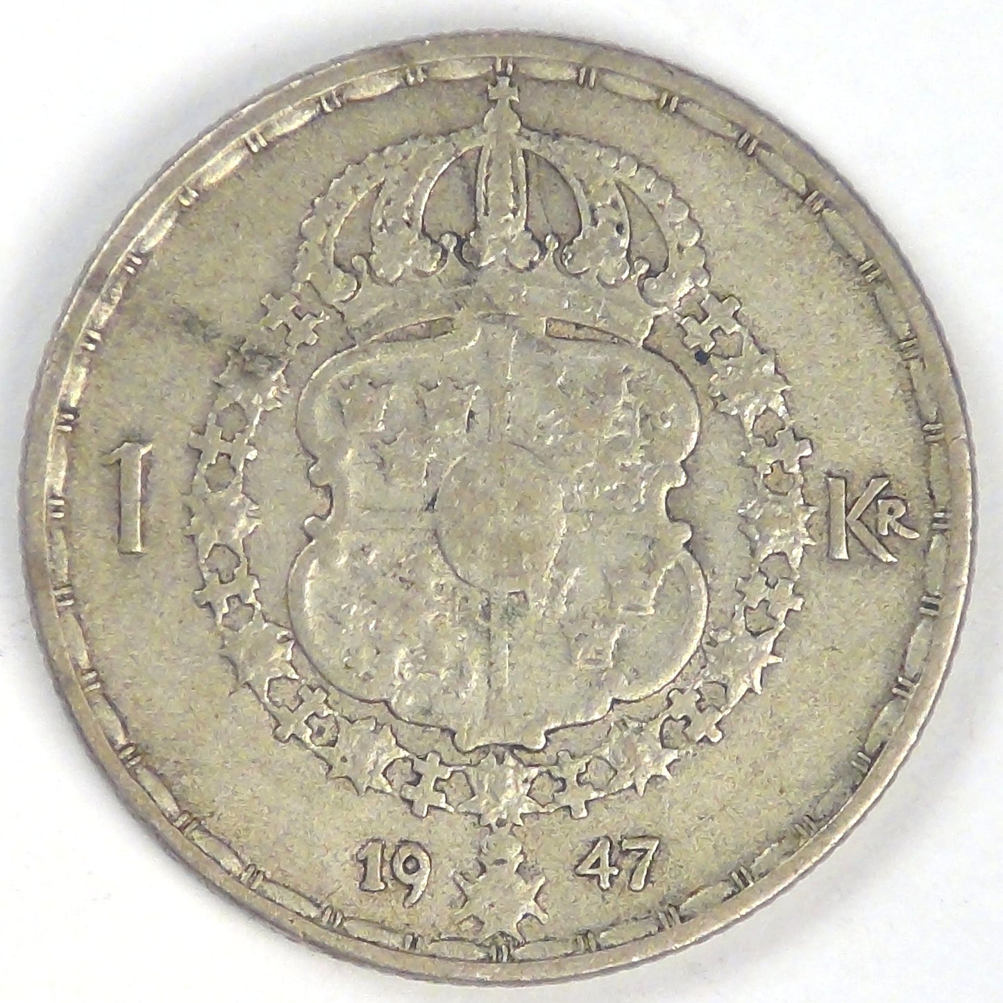 SWEDEN, Gustaf V, 1947 Krona, Very Fine