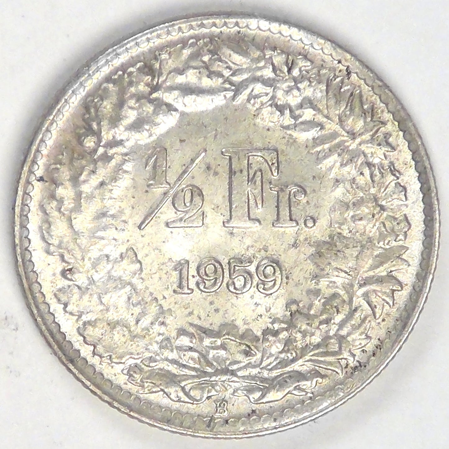 SWITZERLAND, 1959 B, ½ Franc, Choice BU