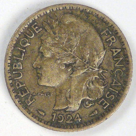TOGO - French Mandate, 1924 Franc, Very Fine +