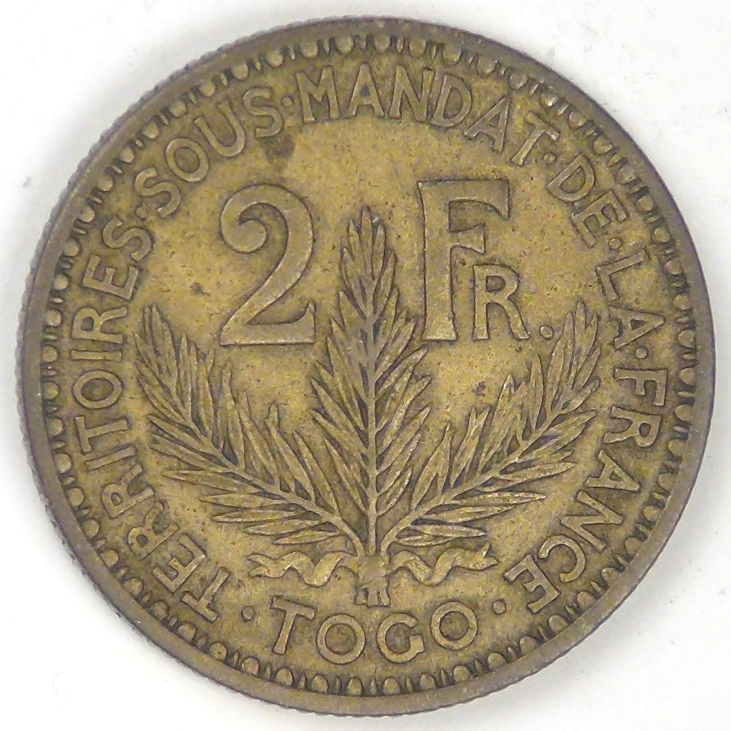 TOGO - French Mandate, 1924, 2 Francs, Extra Fine