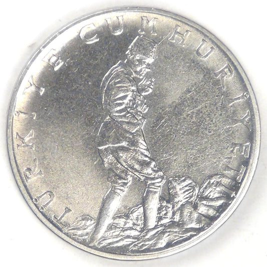 TURKEY - Republic, 1960, 2½ Lire, Choice BU