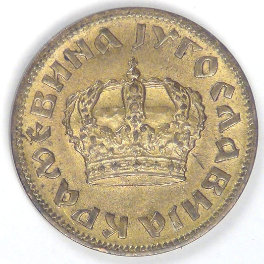 YUGOSLAVIA - Kingdom, Petar II, 1938, 2 Dinara, Choice AU