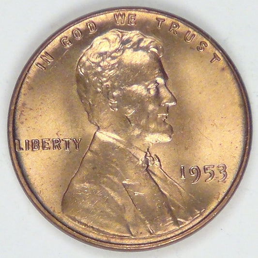 1953 Lincoln Cent, MS-63 RD