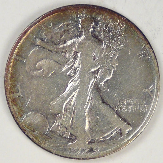 1929-S Walking Liberty Half Dollar, VG details