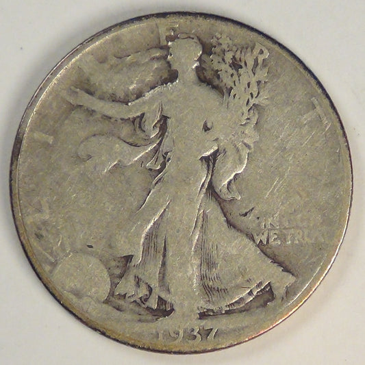 1937-D Liberty Walking Half Dollar, G-4