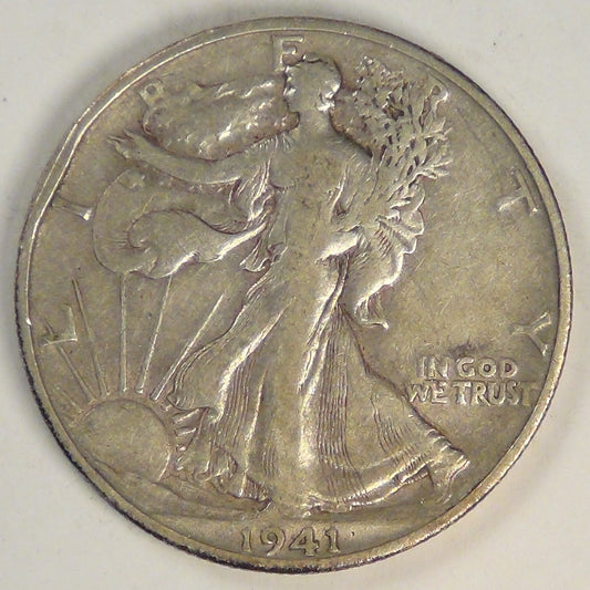1941-D Liberty Walking Half Dollar, VF-20