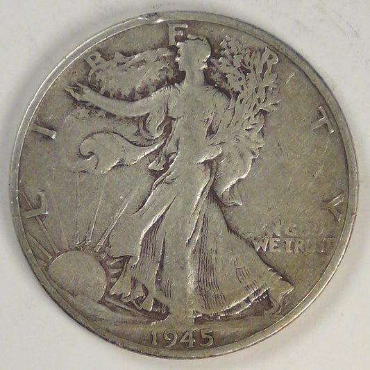 1945-D Liberty Walking Half Dollar, EF-40