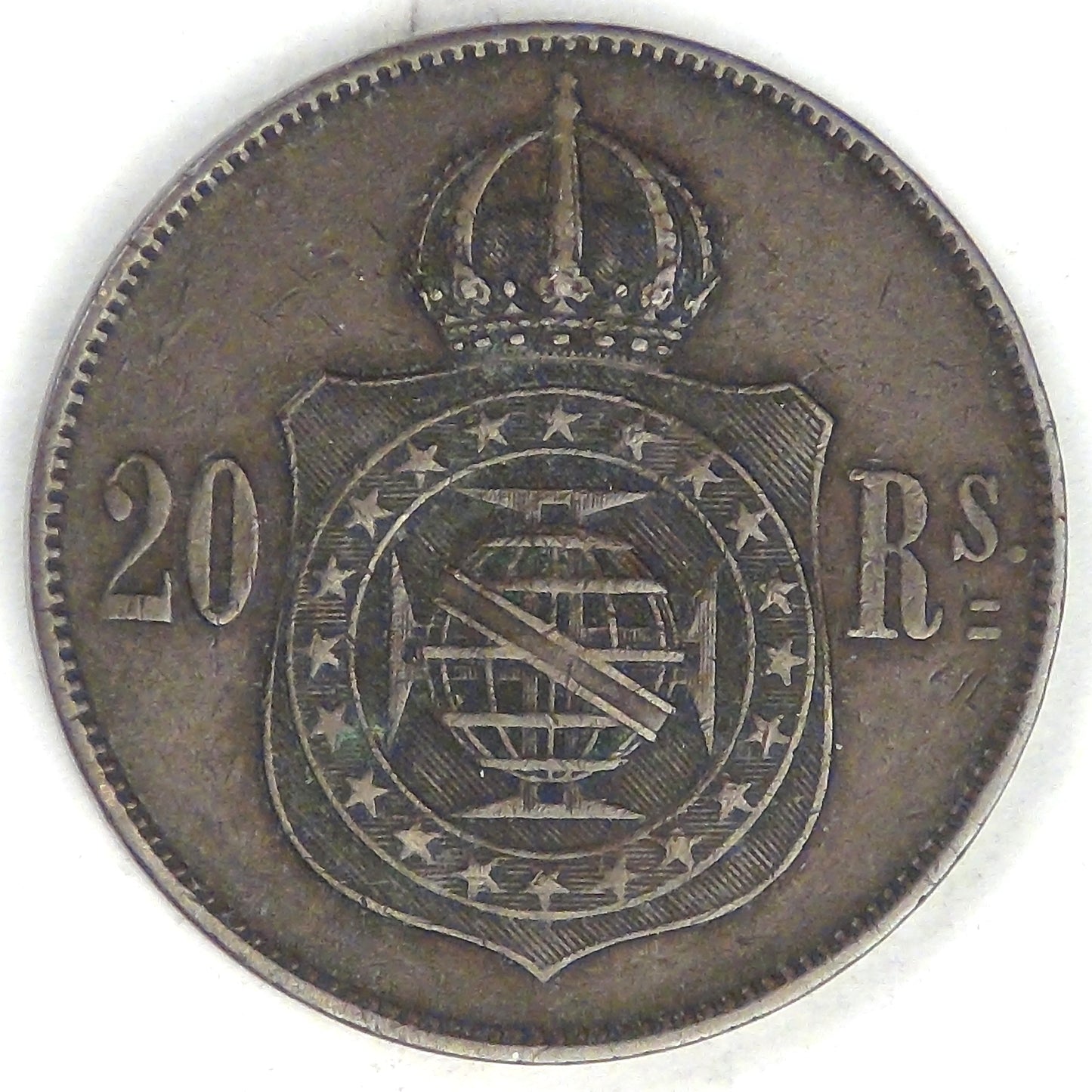 BRAZIL - Empire, Pedro II, 1869, 20 Réis, Very Fine