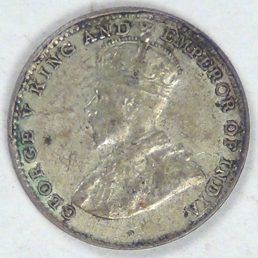 CEYLON - British Colony, George V, 1920, 10 Cents, Very Fine