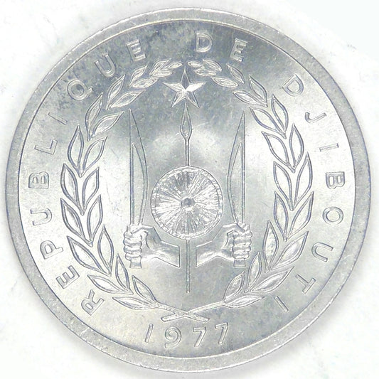 DJIBOUTI - Republic, 1977, 2 Francs, Choice BU