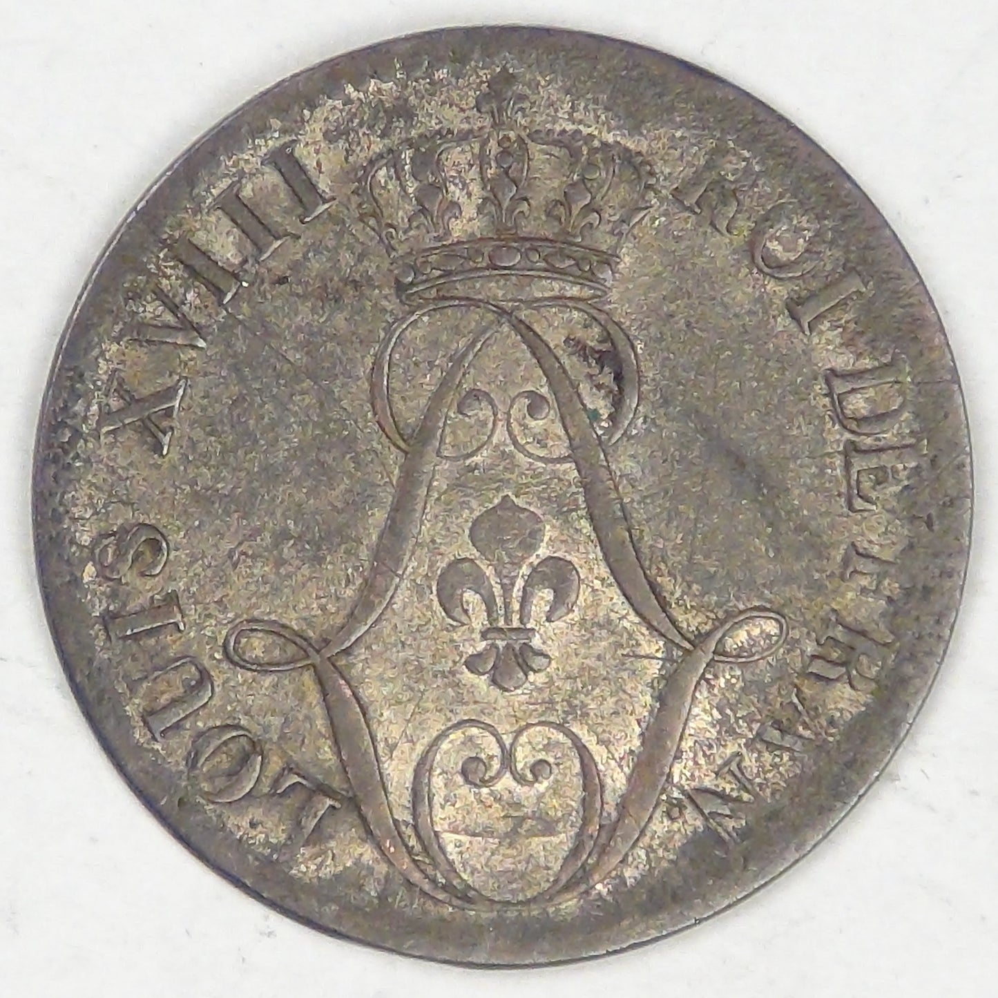 FRENCH GUIANA - Colony of Cayenne, Louis XVIII, 1818, 10 Centimes, Very Fine