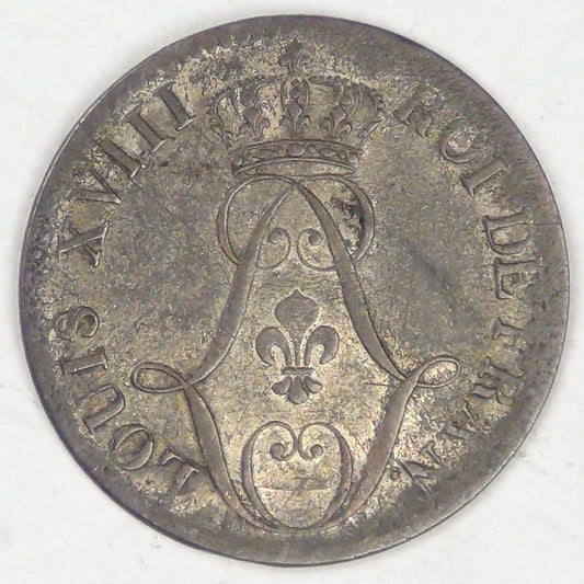 FRENCH GUIANA - Colony of Cayenne, Louis XVIII, 1818, 10 Centimes, Very Fine