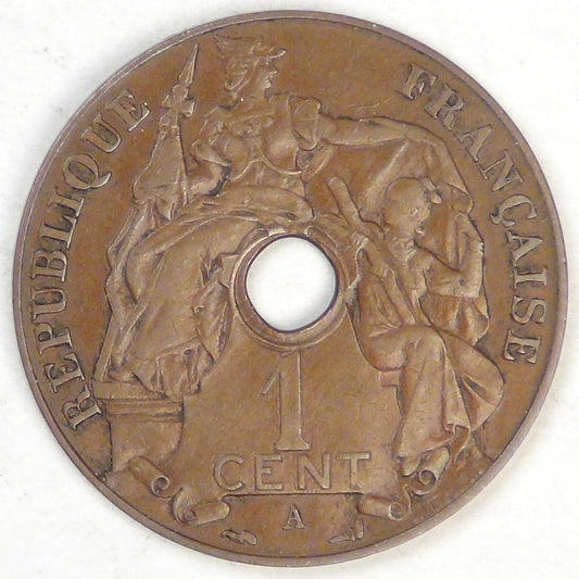 FRENCH INDO-CHINA - Colony, 1930 A Cent, Choice Extra Fine