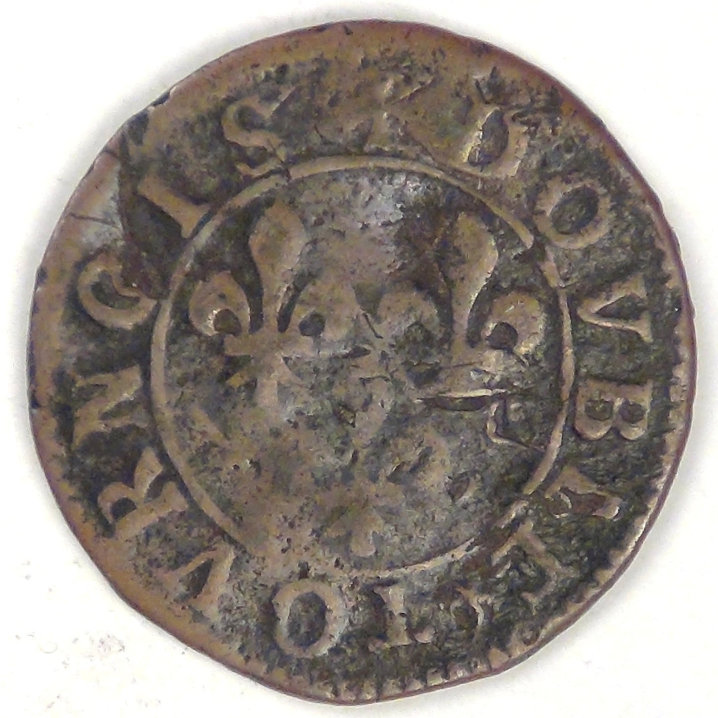 FRANCE - Principality of Château-Regnault, Francis, ND (1605-1614) Double Tournois, Very Good