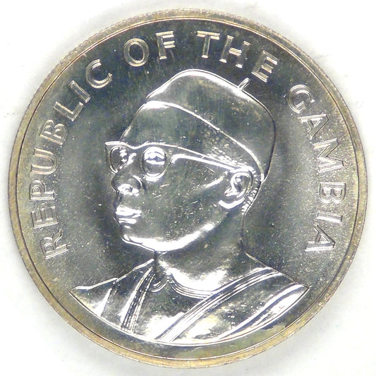 THE GAMBIA - Republic, 1975, 10 Dalasis, Gem BU