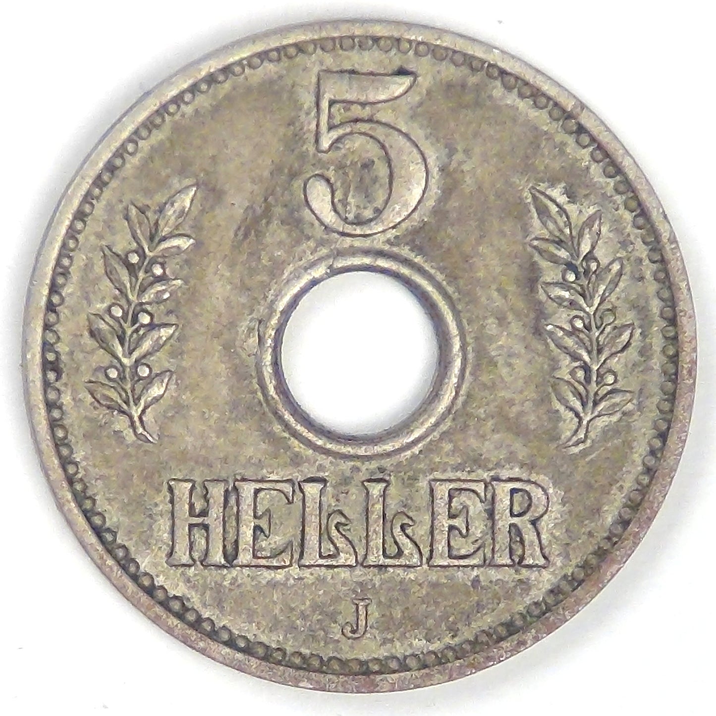 GERMAN EAST AFRICA - Colony, Wilhelm II, 1913 J, 5 Heller, Extra Fine