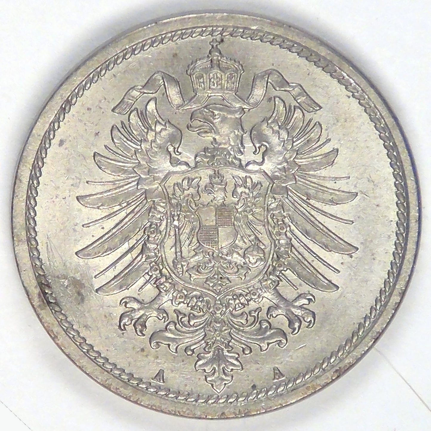 GERMANY - Empire, Wilhelm I, 1876 A, 10 Pfennig, Unc details