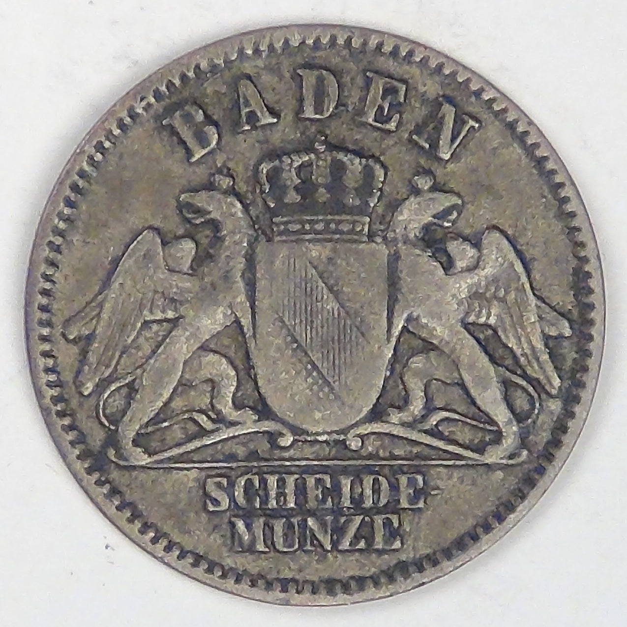 GERMANY - Baden, Friedrich I, 1866, 3 Kreuzer, about Very Fine