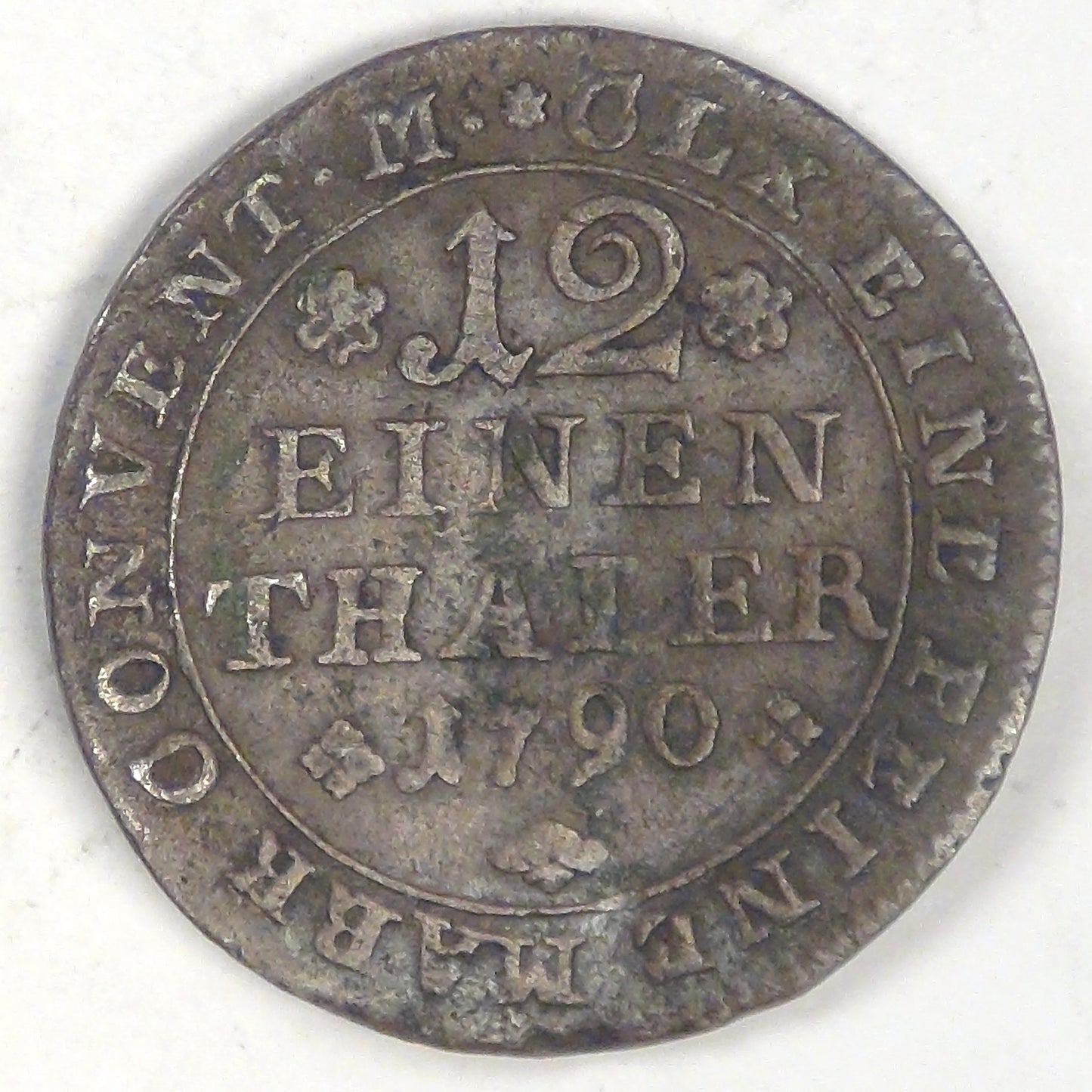 GERMANY - Brunswick-Wolfenbüttel, Karl II Wilhelm Ferdinand, 1790 MC, 1/12 Thaler, Fine / VF details