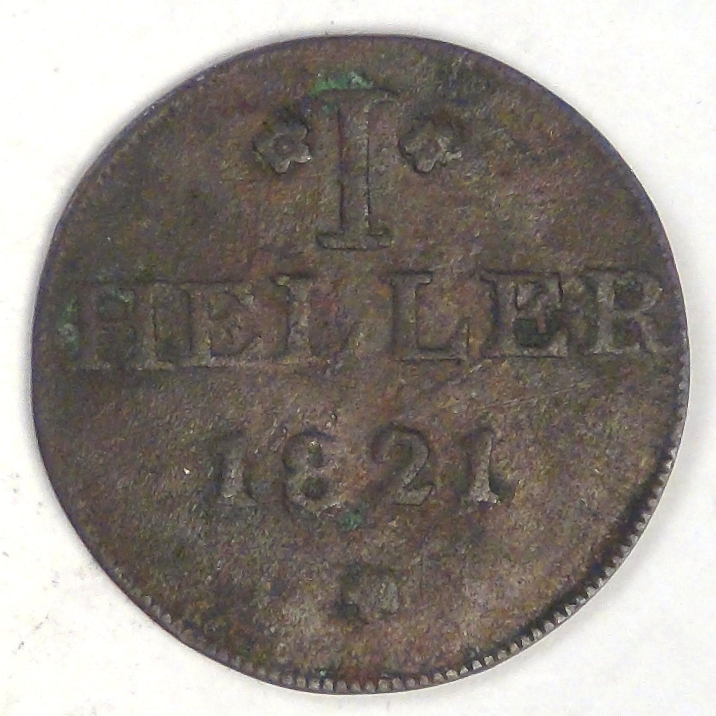 GERMANY - Frankfurt, Free City, 1821 F, Heller, Fine+