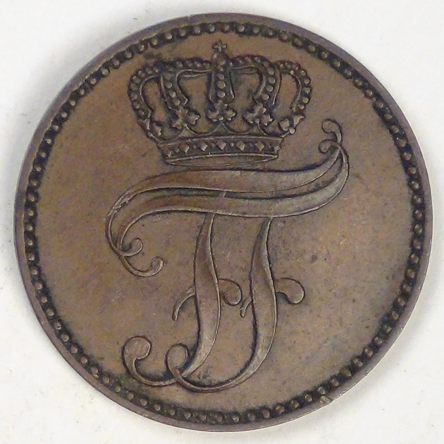 GERMANY - Mecklenburg-Schwerin, Friedrich Franz II, 1861 A, 3 Pfennig, Extra Fine