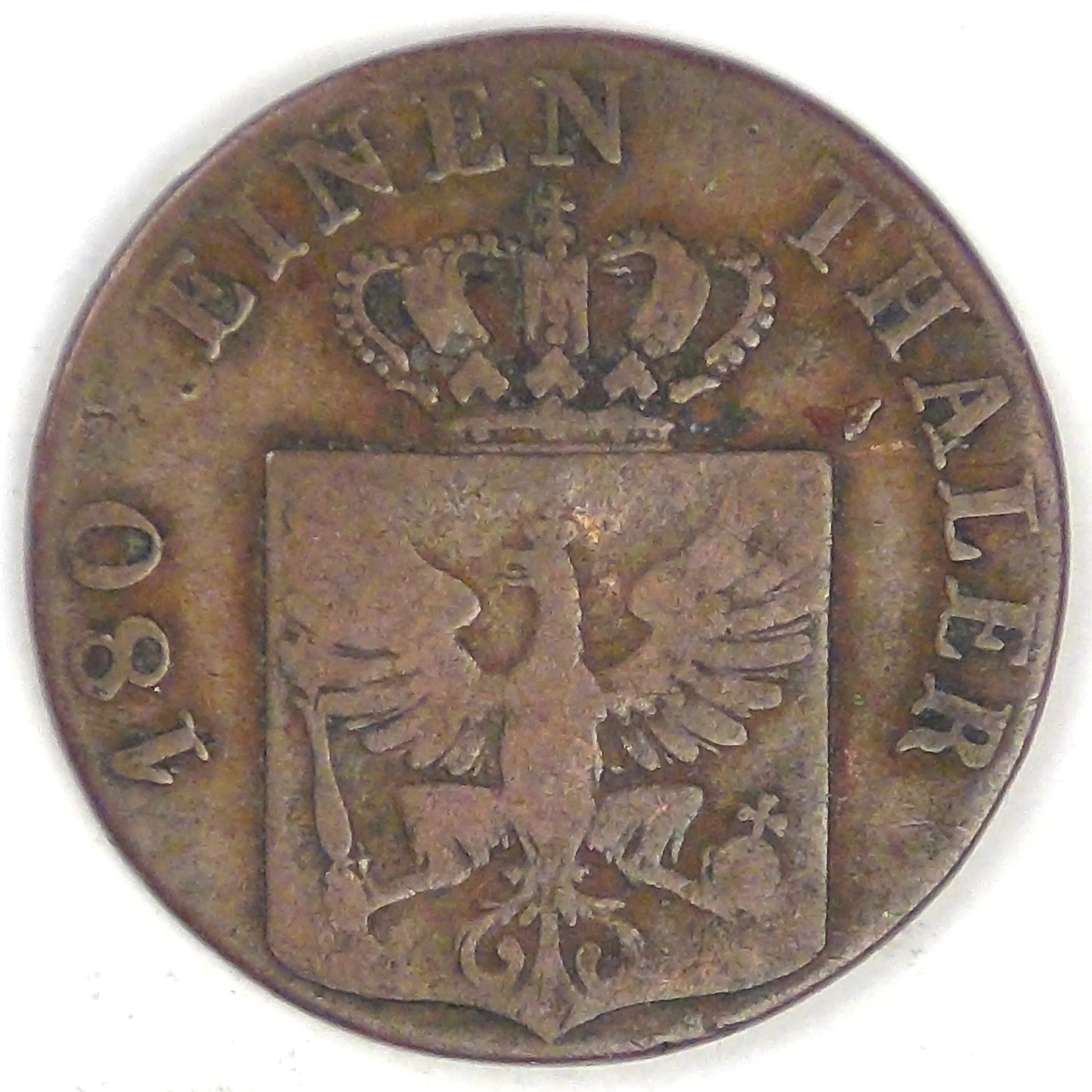 GERMANY - Prussia, Friedrich Wilhelm III, 1838 D, 2 Pfennige, Fine