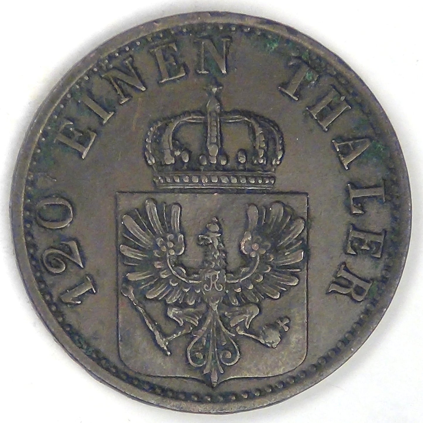 GERMANY - Prussia, Wilhelm I, 1870 A, 3 Pfennige, Very Fine +