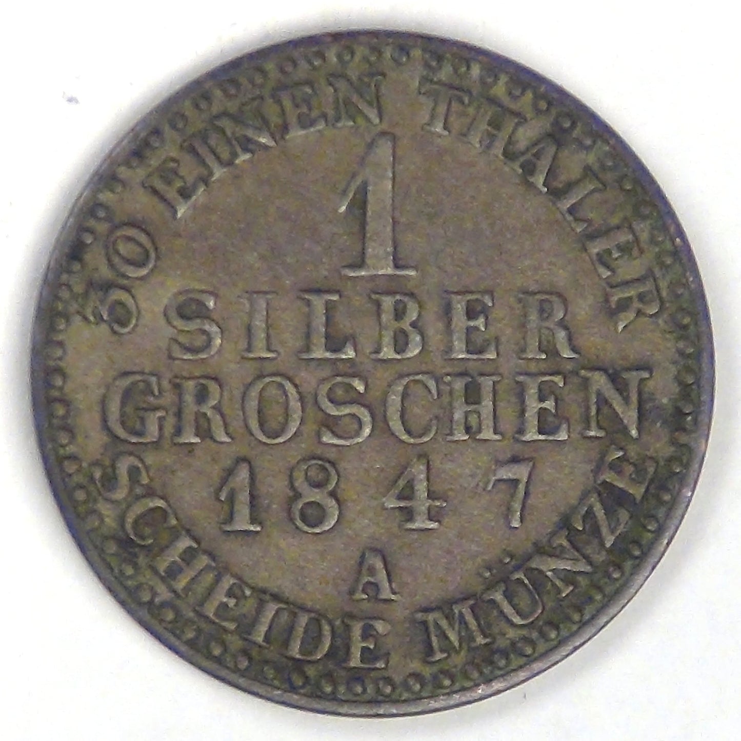 GERMANY - Prussia, Friedrich Wilhelm IV, 1847 A, Silbergroschen, Choice Fine