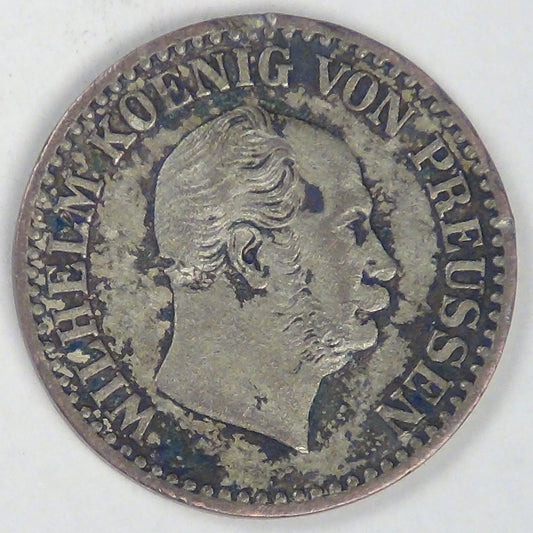 GERMANY - Prussia, Wilhelm I, 1867 A, Silbergroschen, Extra Fine