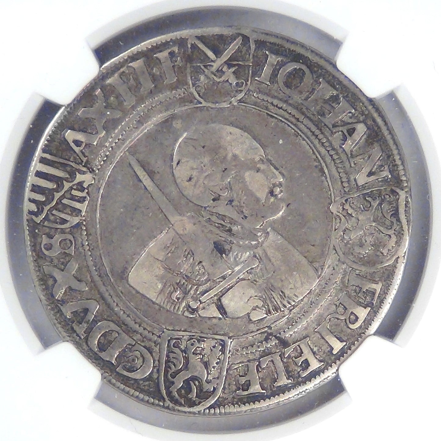 GERMANY - Electorate of Saxony, Johann Friedrich I, 1538 Thaler, VF-35 NGC