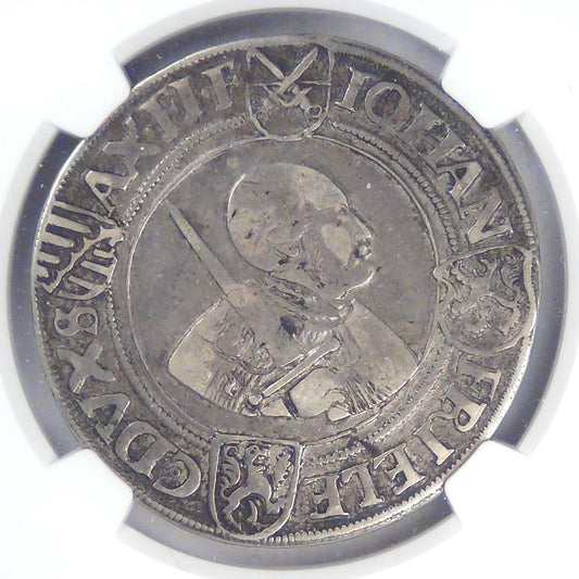 GERMANY - Electorate of Saxony, Johann Friedrich I, 1538 Thaler, VF-35 NGC