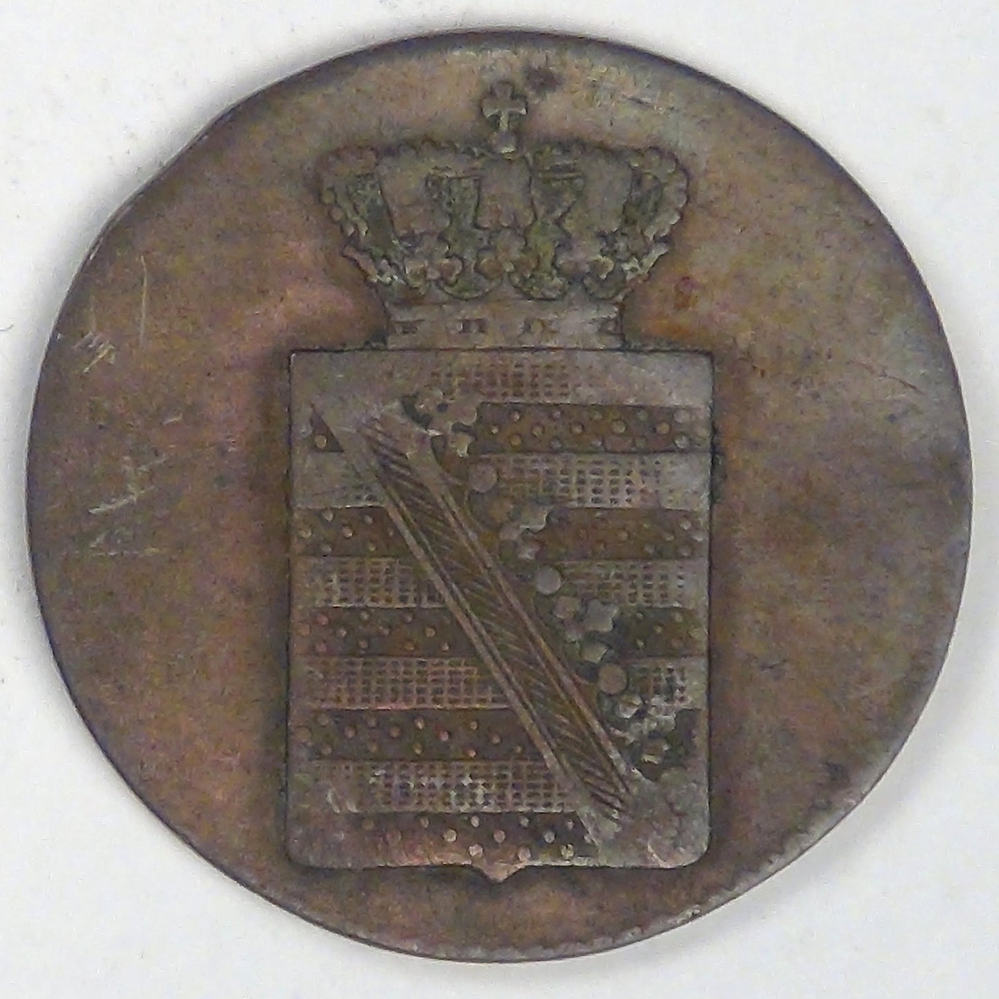 GERMANY - Kingdom of Saxony, Friedrich August II, 1837 G, Pfennig, Very Fine